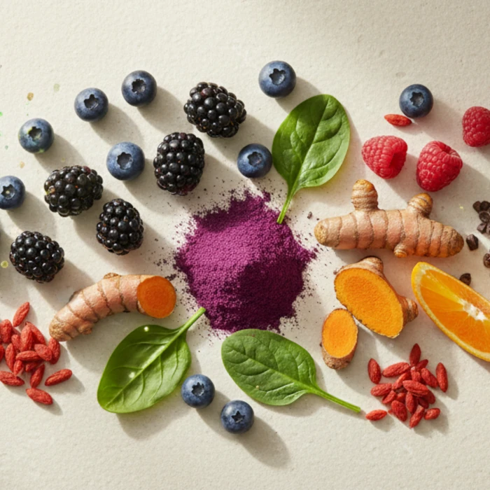 Owoce jagodowe, kakao i przyprawy jako produkty bogate w antyoksydanty