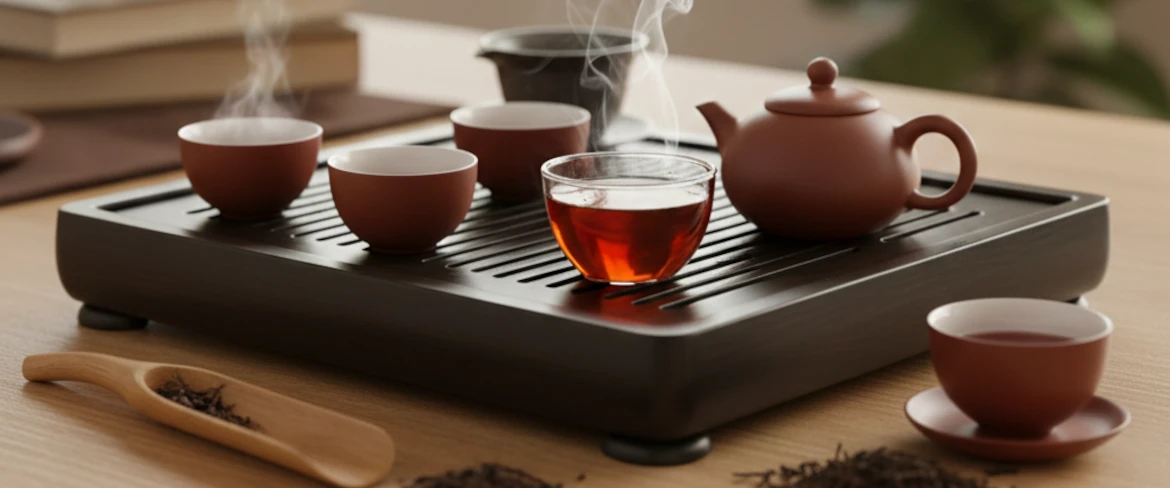 Parzenie czerwonej herbaty Pu Erh w stylu gongfu cha – tradycyjny chiński rytuał