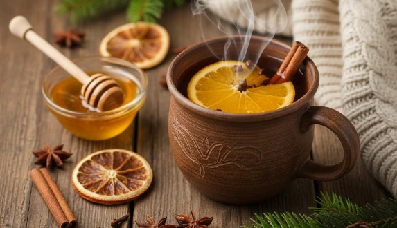 Herbata rozgrzewająca z imbirem, cynamonem i cytrusami – jesienna i zimowa herbata zimowa pełna aromatu.