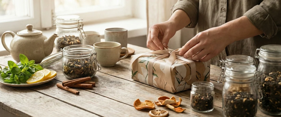 Herbaty na prezent – wręczanie zestawu herbat w eleganckim opakowaniu