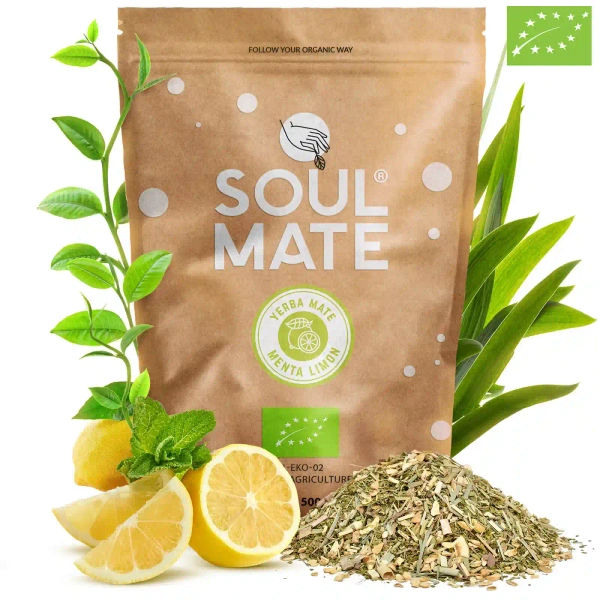 Soul Mate Organiczna Menta Limon – yerba mate cytrynowa organiczna.