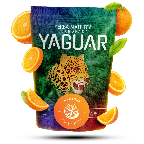Yaguar Naranja – cytrusowe smaki yerba mate z pomarańczą.