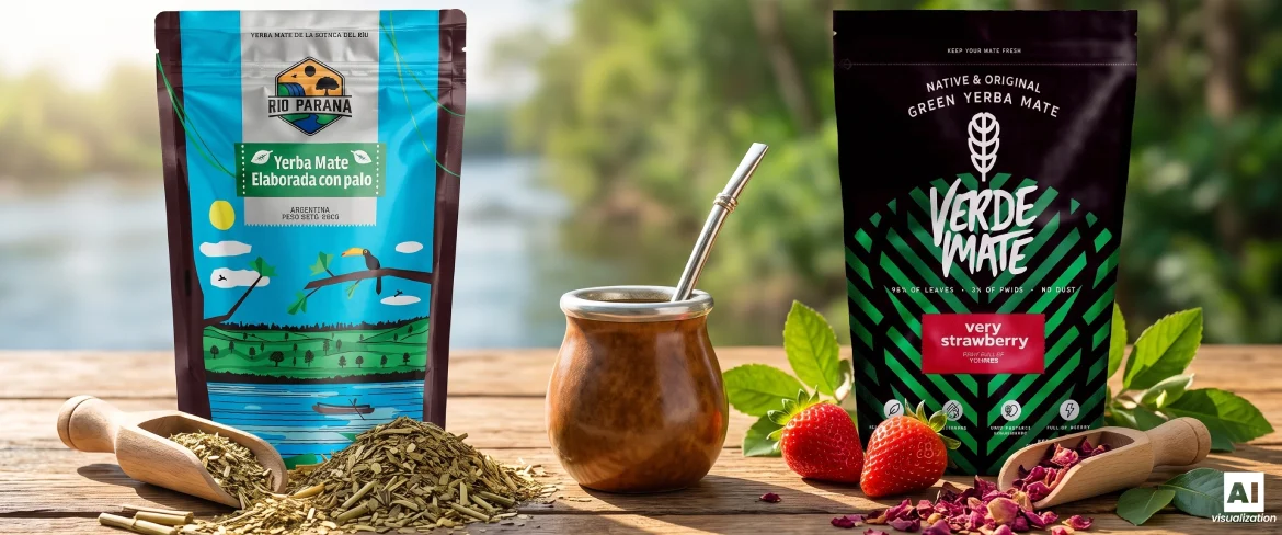 Porównanie yerba mate smakowej Verde Mate Very Strawberry z klasyczną Rio Parana.