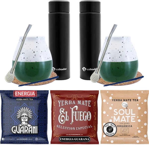 Zestaw na start Yerba Mate Termos 3x50g  dla pary 