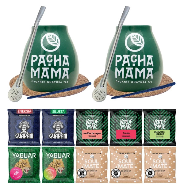 ZESTAW dla Dwojga Yerba Mate Tykwa Bombilla 10x50g