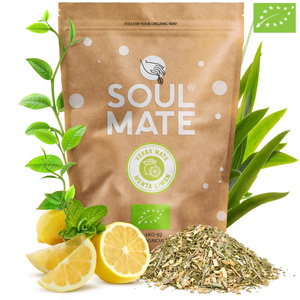 Zestaw Yerba Mate Soul Mate Organica Menta Limon 500g 0,5kg Tykwa + Bombilla