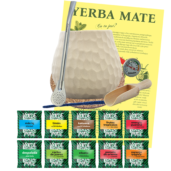 Zestaw STARTOWY yerba mate 10x50g + termometr