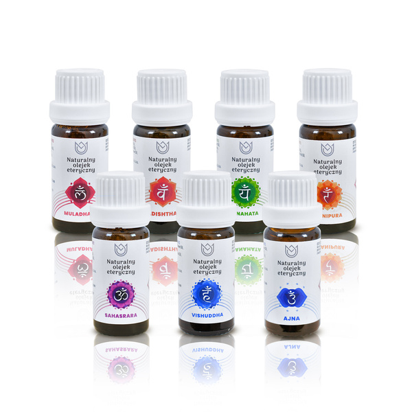 Zestaw do aromaterapii: 7 naturalnych olejków eterycznych na 7 czakr
