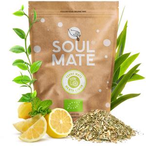 Zestaw Yerba Mate Soul Mate Organica Menta Limon 500g 0,5kg Tykwa + Bombilla