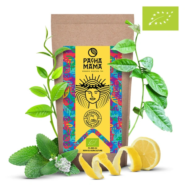 Guayusa Pachamama Menta Limón – organiczna z miętą i cytryną – 250g