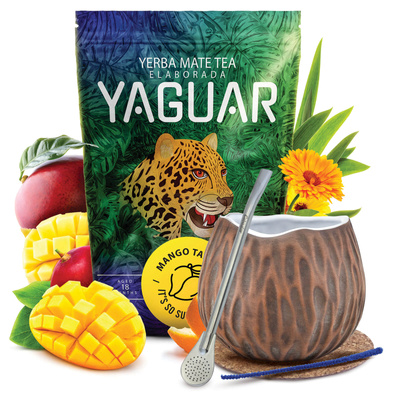 Zestaw Yerba Mate Yaguar 500g 0,5kg Matero + Bombilla