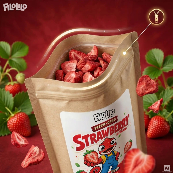 FiloLilo – Truskawka liofilizowana (plastry) 100 g