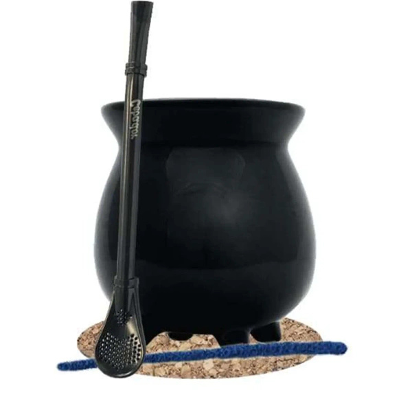 Zestaw Tykwa Caldero do Yerba Mate Bombilla Negro