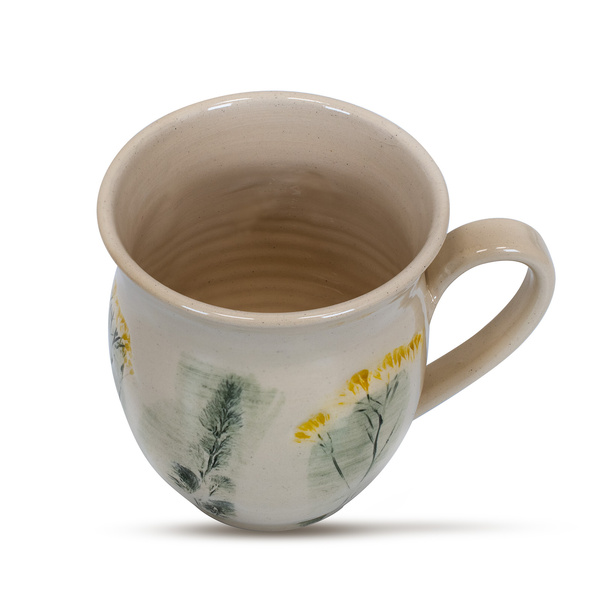 Kubek Ceramiczny Flora Yellow 350 ml – seria Crater