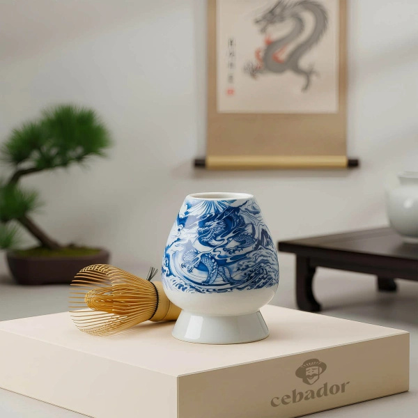 Zestaw ceremonialny do parzenia herbaty matcha: japońska matcha BIO ceremonialna 30g + akcesoria