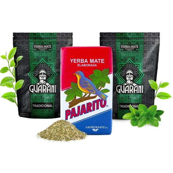 Zestaw Yerba Mate Elaborada: 2x Guarani + 1x Pajarito