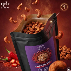 Nustino Crunch – prażone orzechy nerkowca – Hot & Bold Chilli 100 g