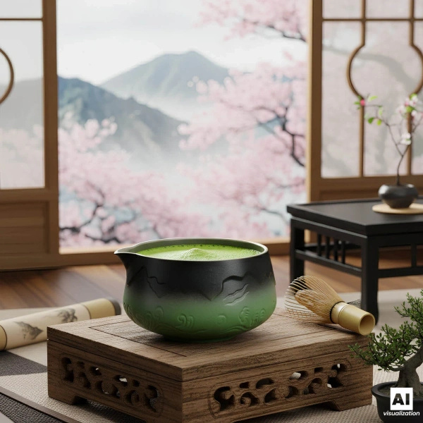 Zestaw do parzenia herbaty matcha - matcha Mary Rose, akcesoria Mounain