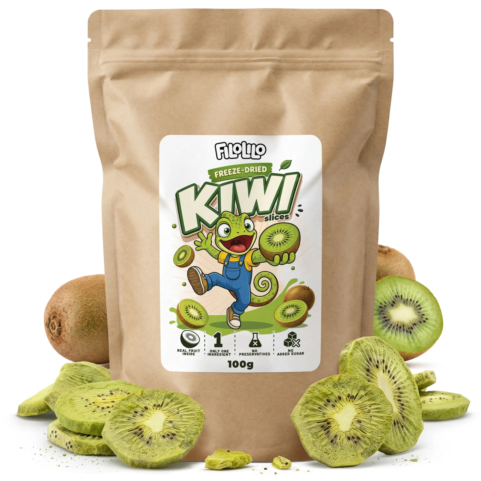 Liofilizowane kiwi FiloLilo – produkt w opakowaniu