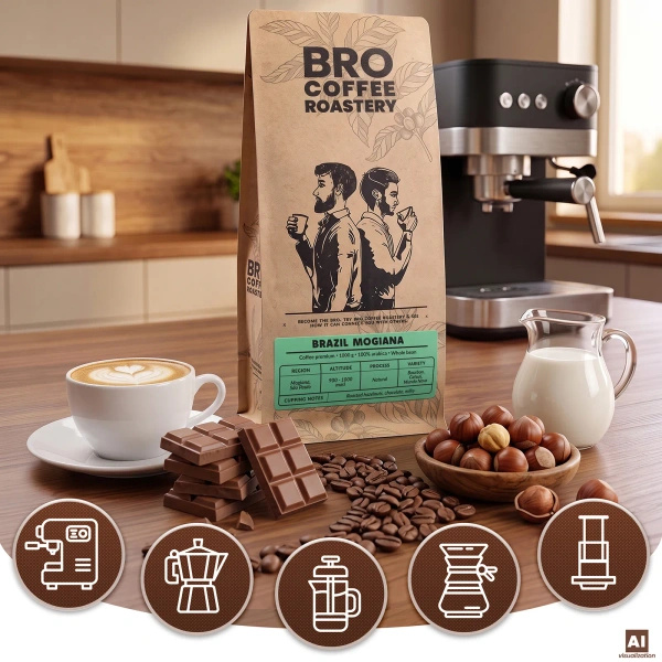 Bro Coffee Roastery – Kawa ziarnista Brazil Mogiana Premium 1 kg