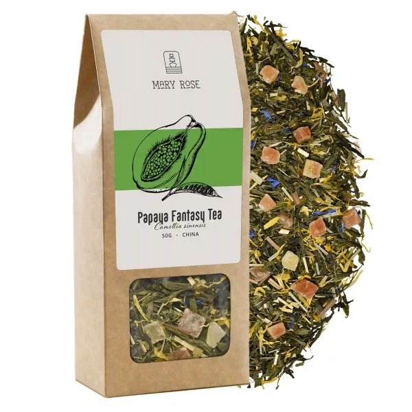 Mary Rose - Herbata Zielona Papaya Fantasy - 50 g