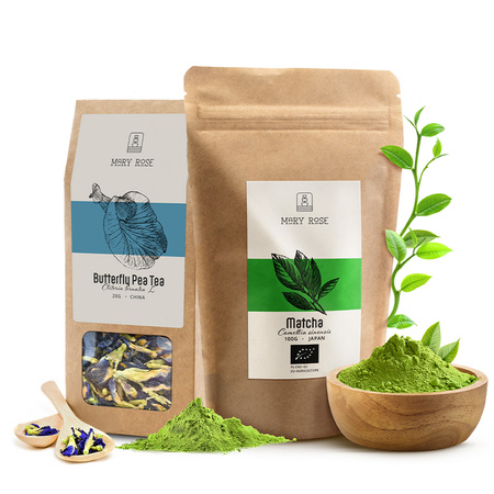 Zestaw Purple Matcha Lemonade: Matcha BIO + Butterfly Pea Tea