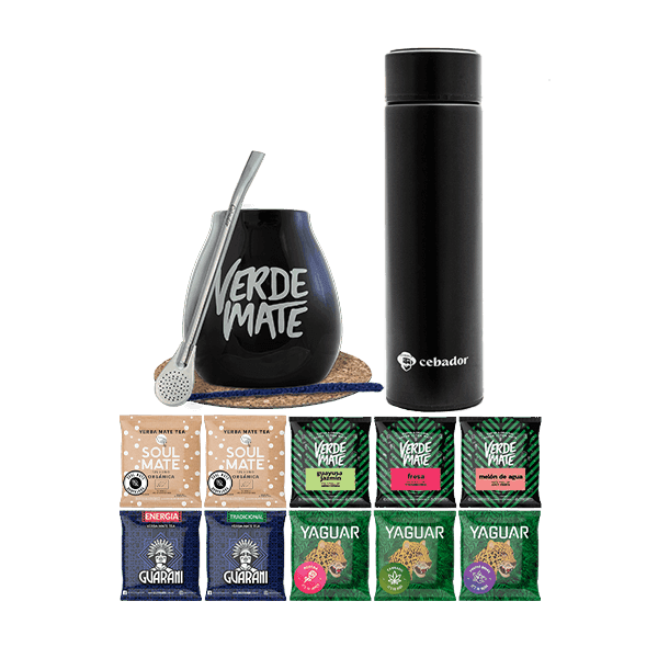 Zestaw Yerba Verde Mate 500g Tykwa 10x50g termos