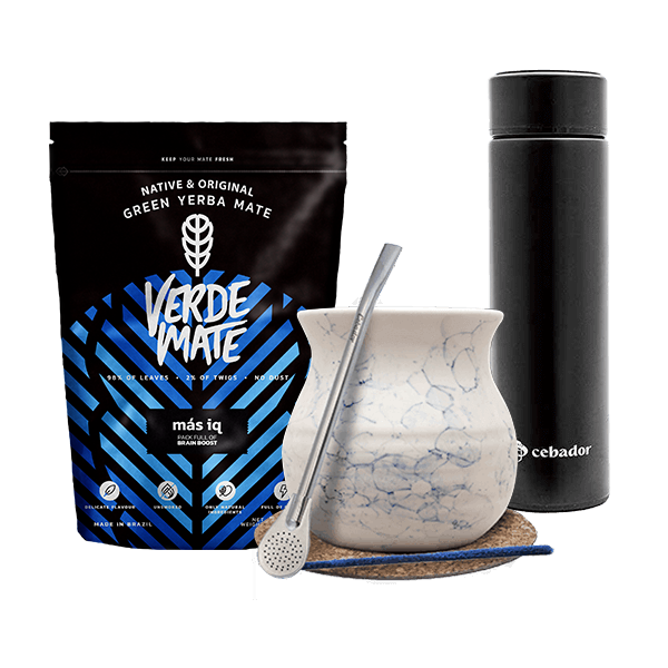 Zestaw Yerba Verde Mate MAS IQ 500g Tykwa Termos