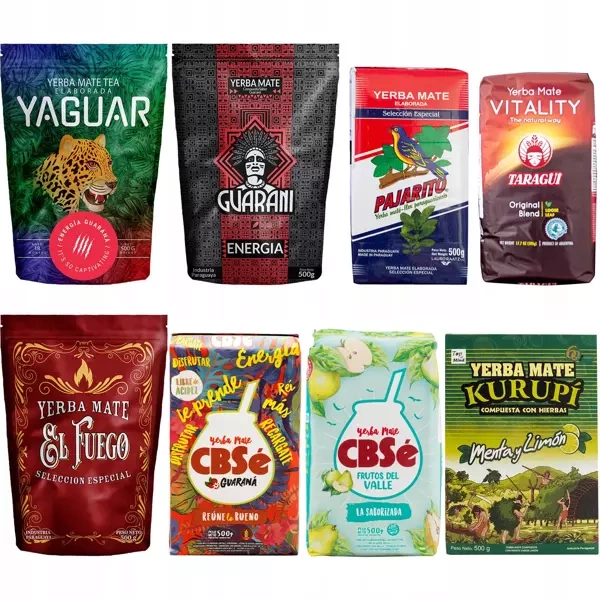 Zestaw Najlepszych YERBA MATE 8x500g CBSe Pajarito
