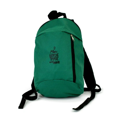 Plecak z logo Verde Mate – „Make Verde Not War"