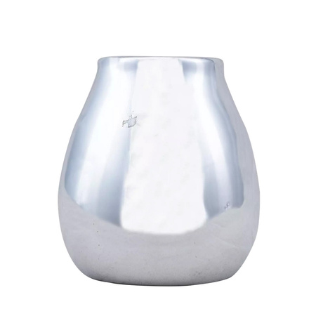 (II. kategoria) Tykwa Ceramiczna z logo El Fuego (srebrna) 350 ml