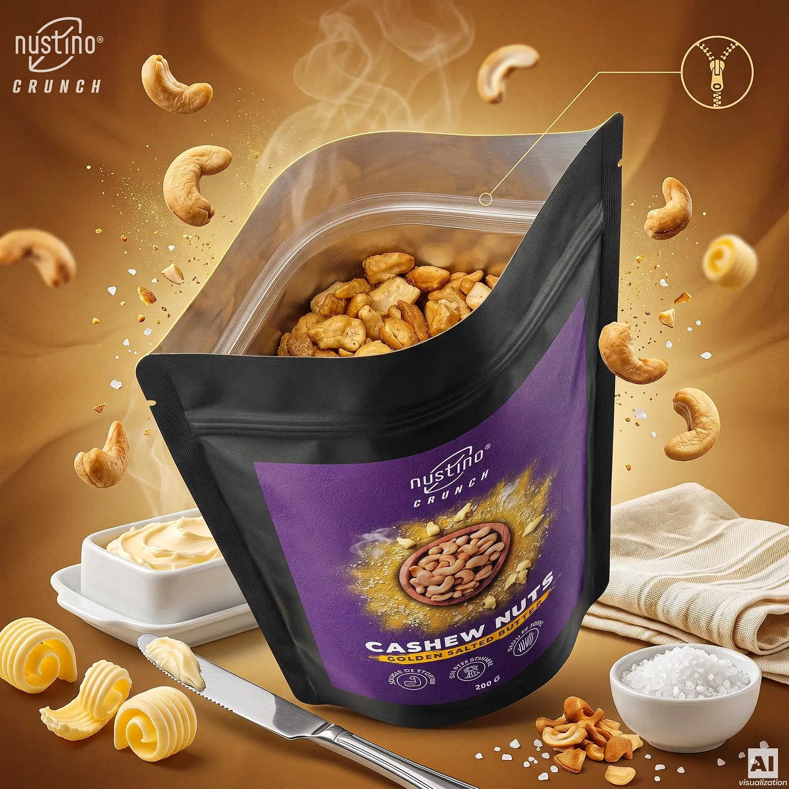 Nustino Crunch Golden Salted Butter