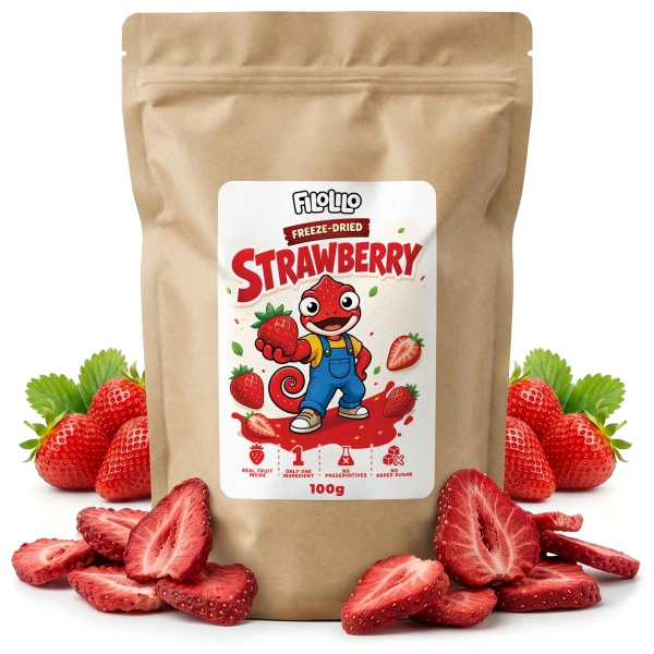 FiloLilo – Truskawka liofilizowana (plastry) 100 g