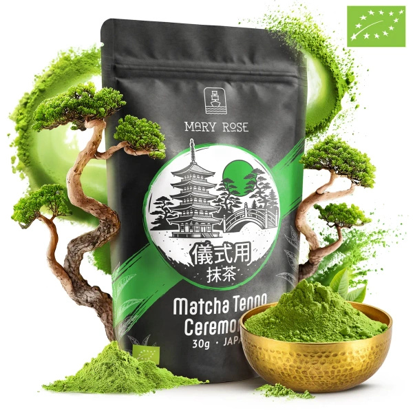 Mary Rose – Japońska Herbata Zielona Matcha Tenno (BIO) Ceremonialna 30 g
