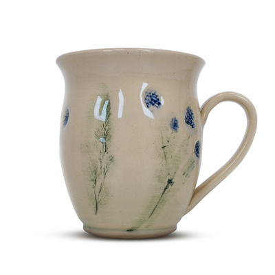 Kubek Ceramiczny Flora Blue 350 ml – seria Crater