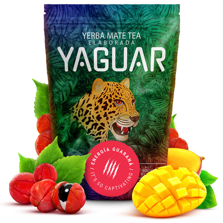 Świąteczny Zestaw Prezentowy Yerba Mate – Yaguar Energia Guarana 500g + Akcesoria + Pudełko