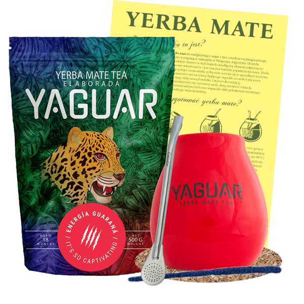 Zestaw Yerba Mate Yaguar Energia 500g + akcesoria