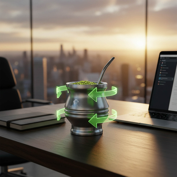 TermoColador – naczynko termiczne do yerba mate – 190 ml (srebrne)