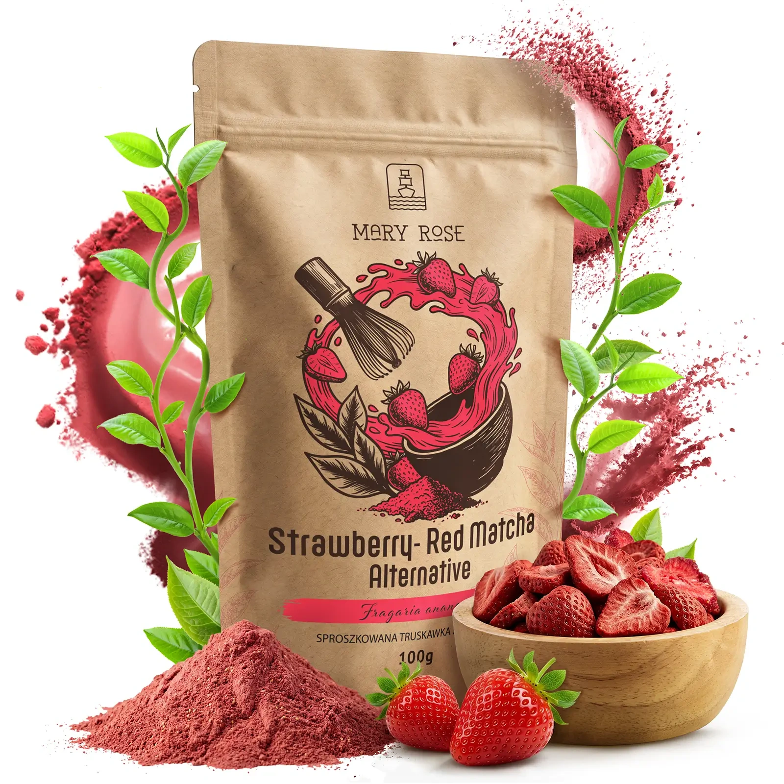Mary Rose Red Matcha Truskawka