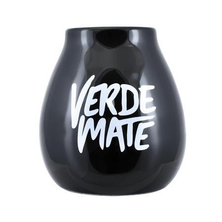 Tykwa Ceramiczna czarna z logo Verde Mate - 350 ml