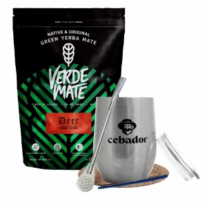 Zestaw Yerba Mate: Verde Mate Deer 500g + TermoLid + Bombilla
