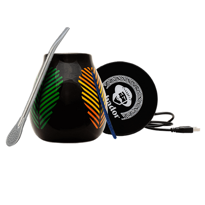 Zestaw Akcesoriów do Yerba Mate: podgrzewacz USB + Matero + Bombilla
