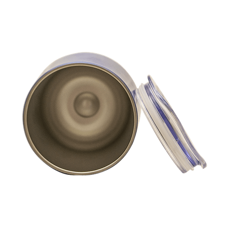 TermoLid – stalowe matero z pokrywką – motyw Cebador (kolor srebrny)