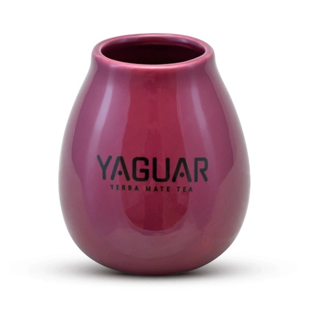 Tykwa Ceramiczna z logo Yaguar (purpurowa) 350 ml