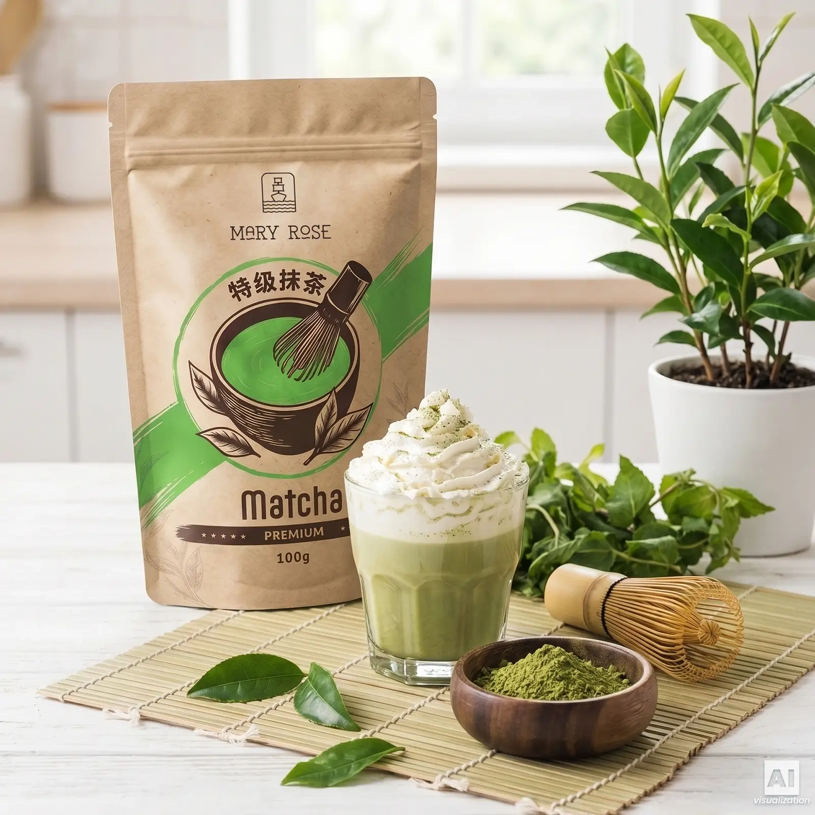 Mary Rose – chińska matcha premium – kompozycja
