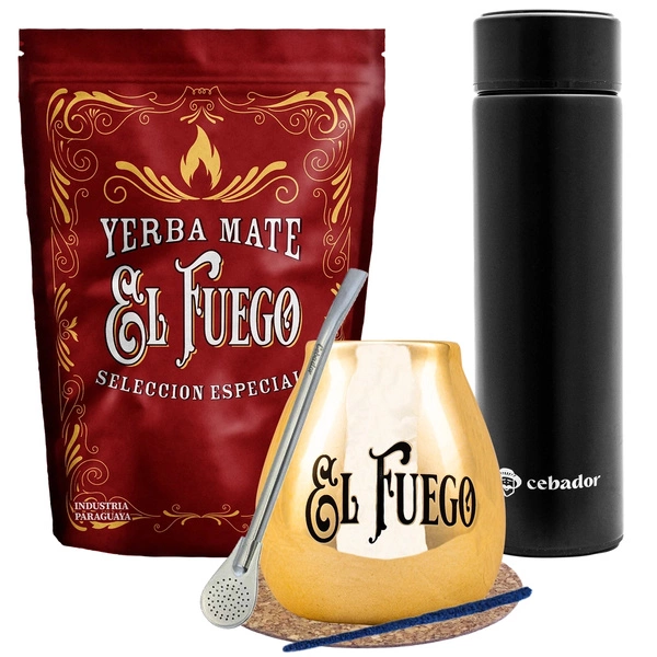 Zestaw Yerba Mate El Fuego Elaborada 500g Termos