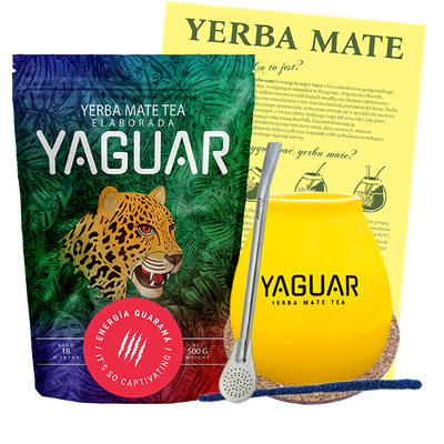 Zestaw Startowy Yerba Mate: Yaguar Energia 500g + Matero + Bombilla