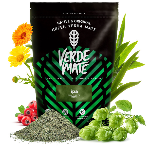Zestaw Yerba Mate Verde Mate IPA 500g 0,5kg Yerbomos + Tykwa + Bombilla