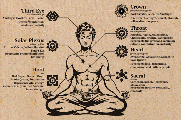 Etykieta papierowa Budda kamienie TTL 100mm x 150mm 