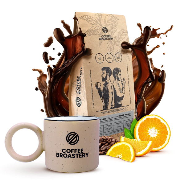Zestaw Bro Coffee Roastery: kawa Amico dall'Italia Espresso Roast + kubek